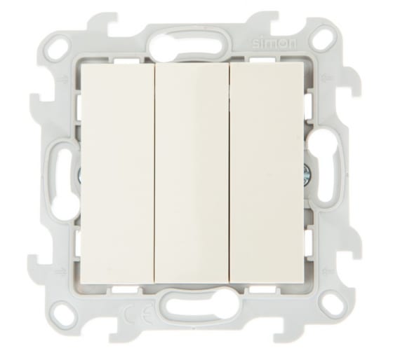 

Выключатель Simon 2450391-031, 3кл., открытый монтаж, в сборе, слоновая кость (2450391-031), 2450391-031