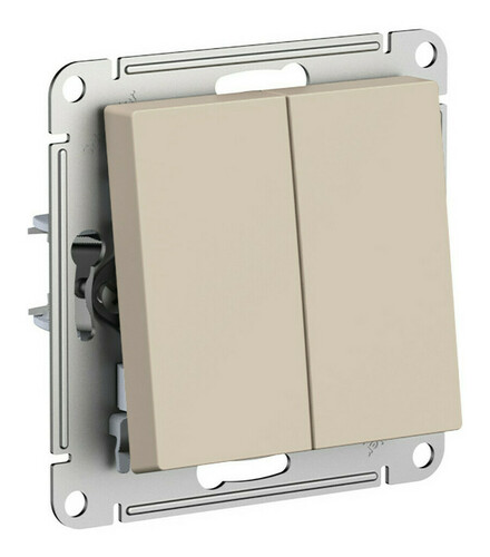 

Выключатель Schneider Electric AtlasDesign ATN001251, 2кл., индикатор/подсветка, скрытый монтаж, в сборе, песочный (ATN001251), ATN001251
