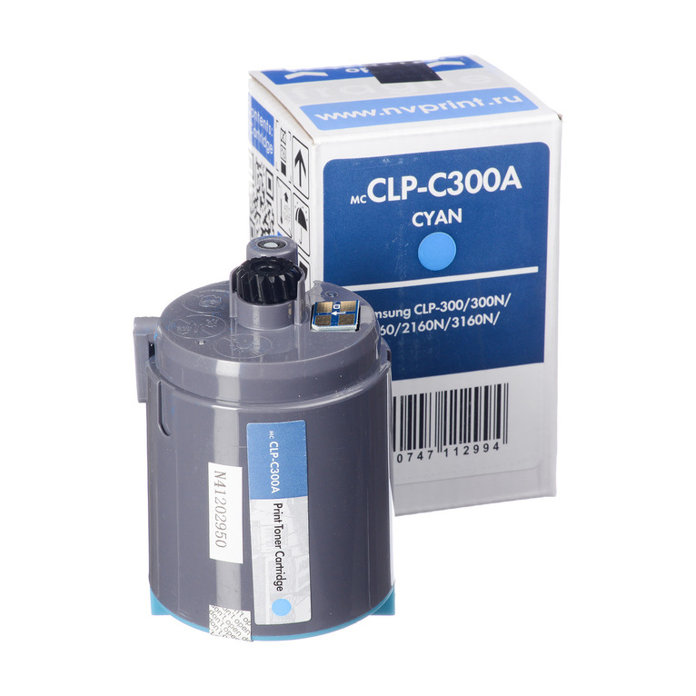 

Картридж лазерный NV Print NV-CLPC300AC (CLP-C300A), голубой, 1000 страниц, совместимый, для Samsung CLP-300, CLX-3160 / 2160