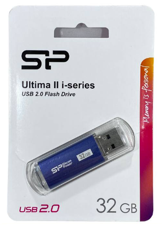 

Флешка 32Gb USB 2.0 Silicon Power Ultima II i, синий (SP032GBUF2M01V1B)