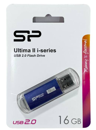 

Флешка 16Gb USB 2.0 Silicon Power Ultima II i, синий (SP016GBUF2M01V1B)
