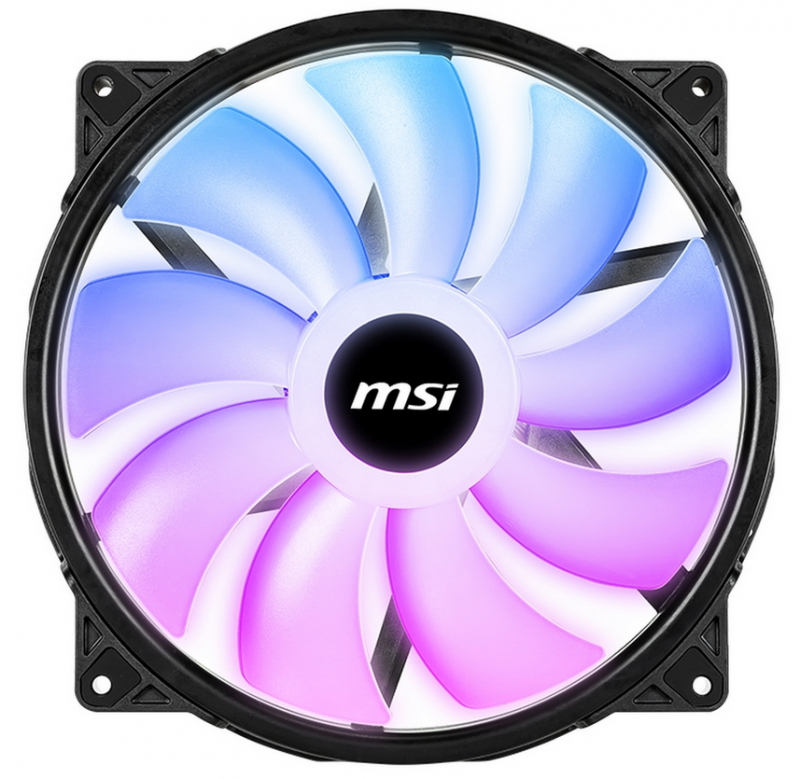 

Вентилятор MSI MAG MAX F20A-1, 1000rpm, 25 дБ, 4-pin PWM + 3-pin 5V ARGB, 1шт, ARGB (OE3-7G05F01-W57), MAX F20A-1