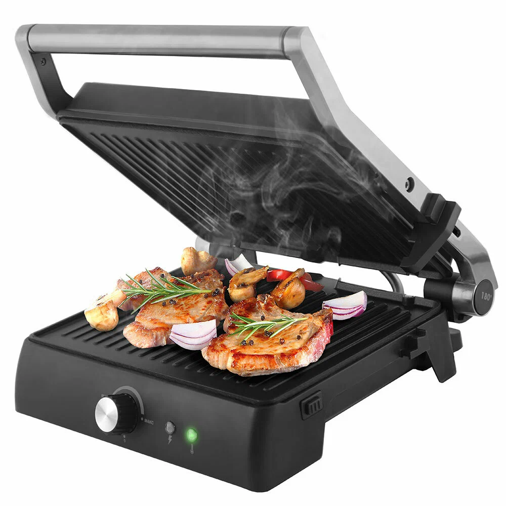 

Гриль Endever Grillmaster-225 2.3 кВт, серебристый/черный (90266), Grillmaster-225
