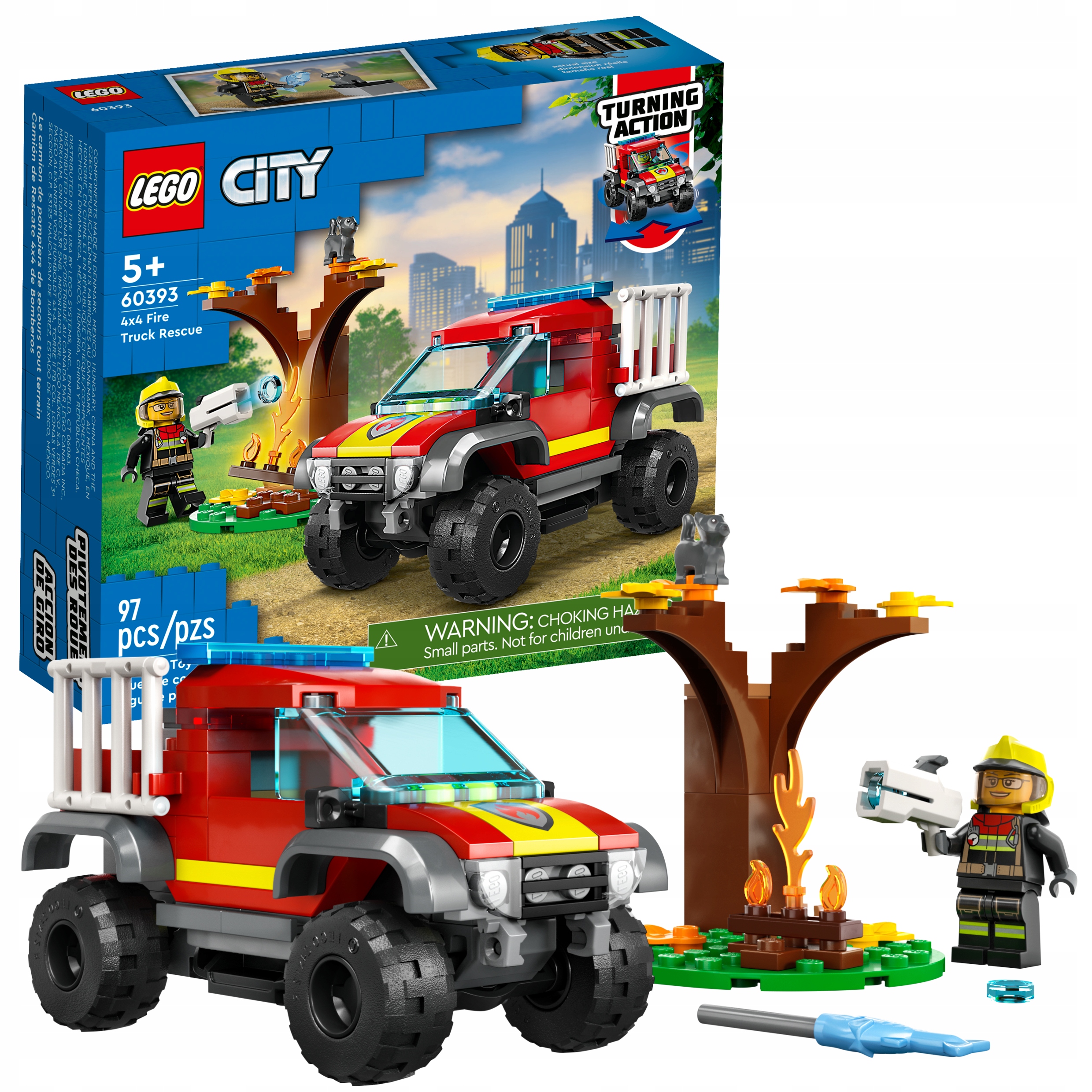 

Конструктор LEGO City Fire 4x4 Fire Truck Rescue, деталей: 97 (60393), City Fire 4x4 Fire Truck Rescue