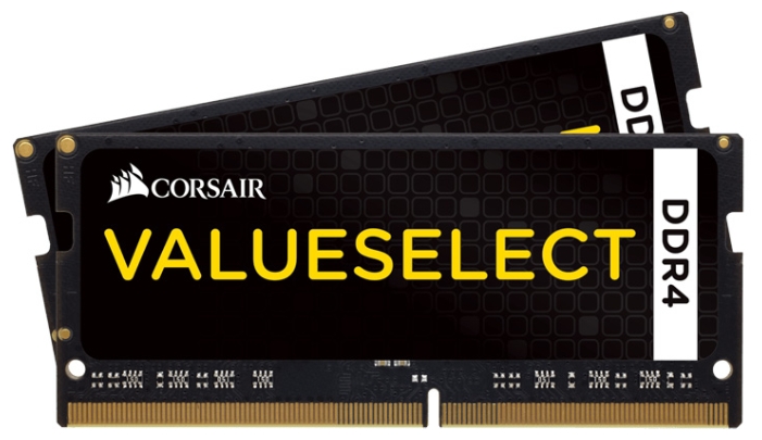 

Комплект памяти DDR4 SODIMM 8Gb (2x4Gb), 2133MHz, CL15, 1.2V Corsair Vengeance (CMSO8GX4M2A2133C15), CMSO8GX4M2A2133C15
