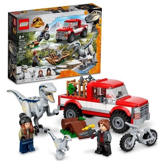 

Конструктор LEGO Blue & Beta Velociraptor Capture, деталей: 181 (76946), Blue & Beta Velociraptor Capture
