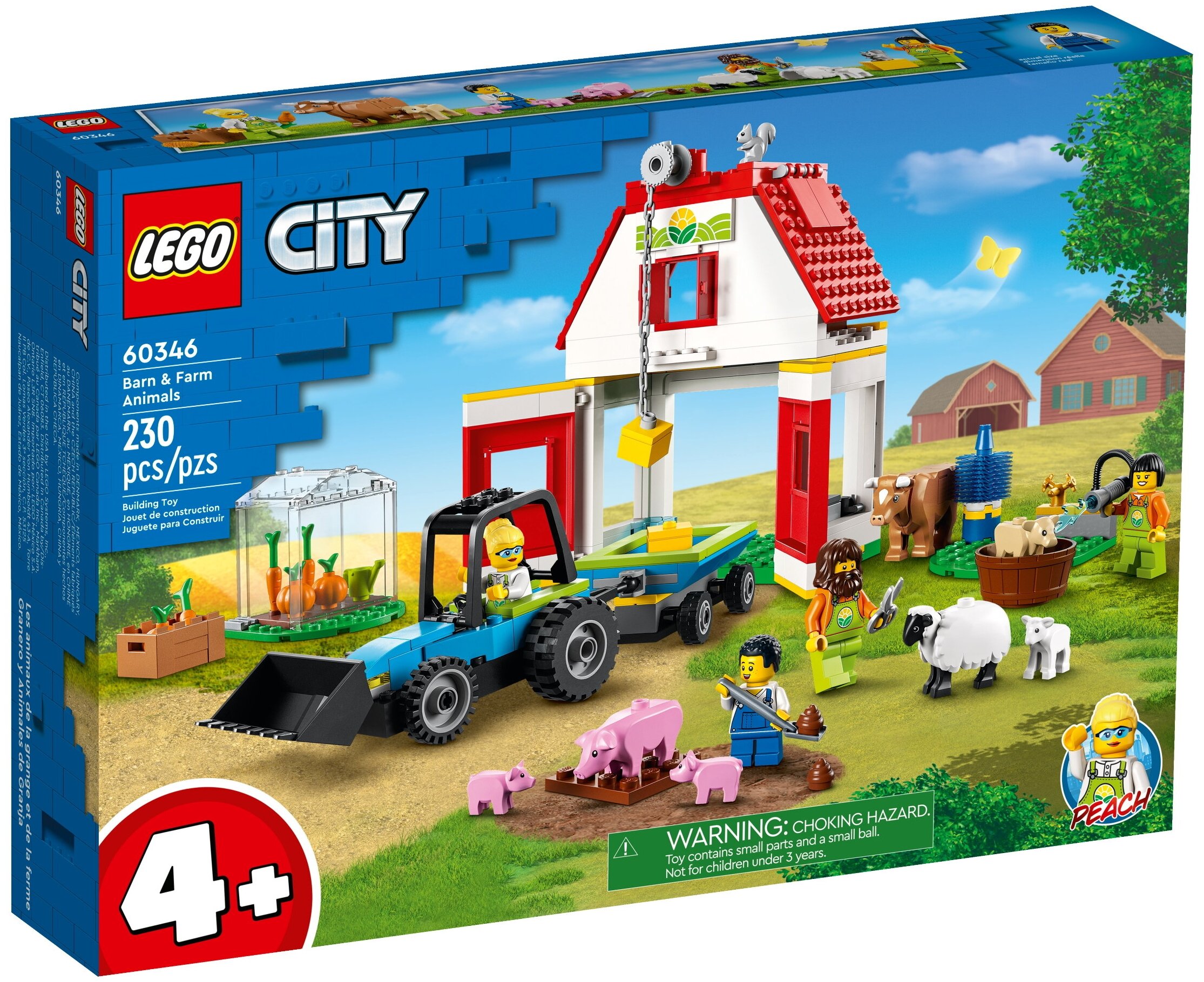 Конструктор LEGO City Ферма с животными, деталей: 230