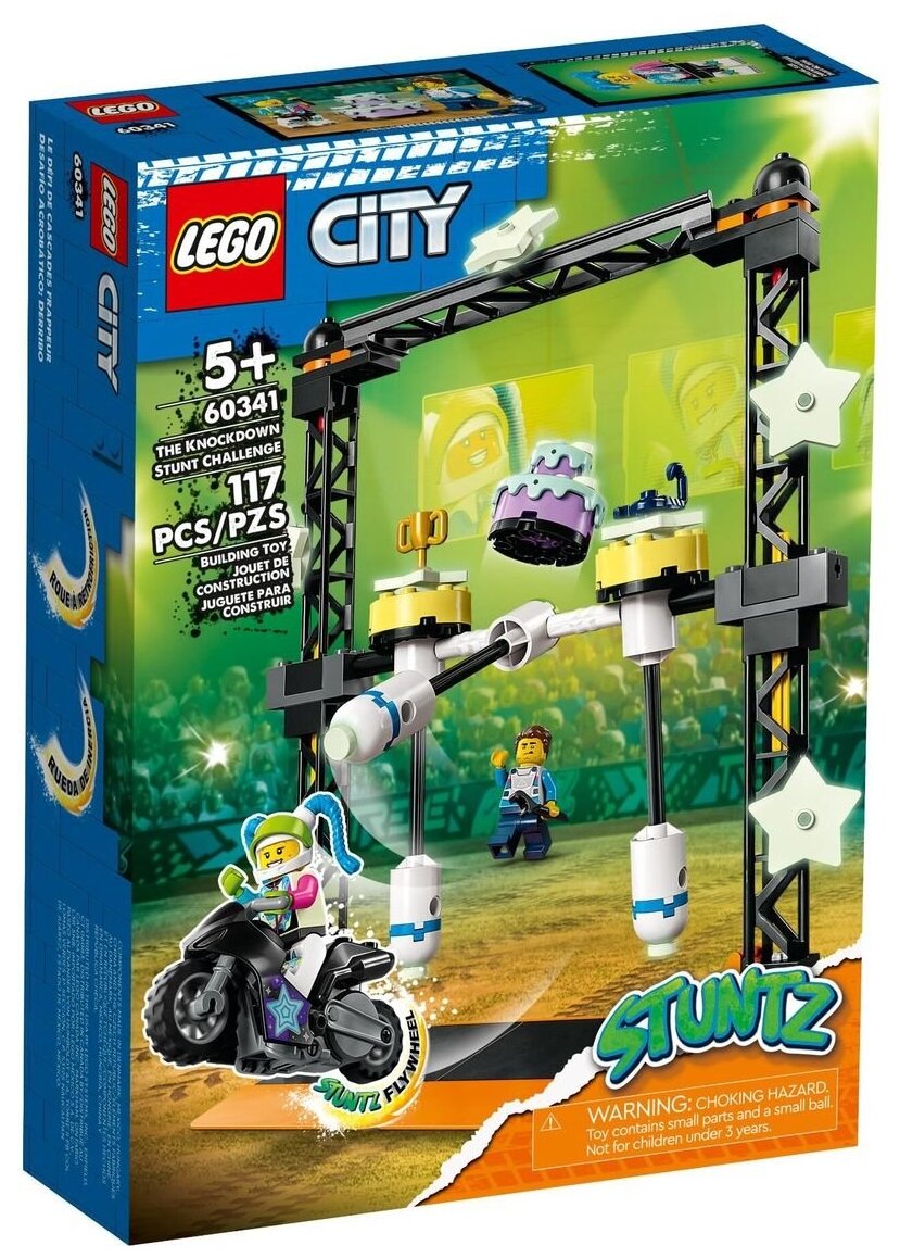 Конструктор LEGO City Вызов трюков с нокдауном, деталей: 117