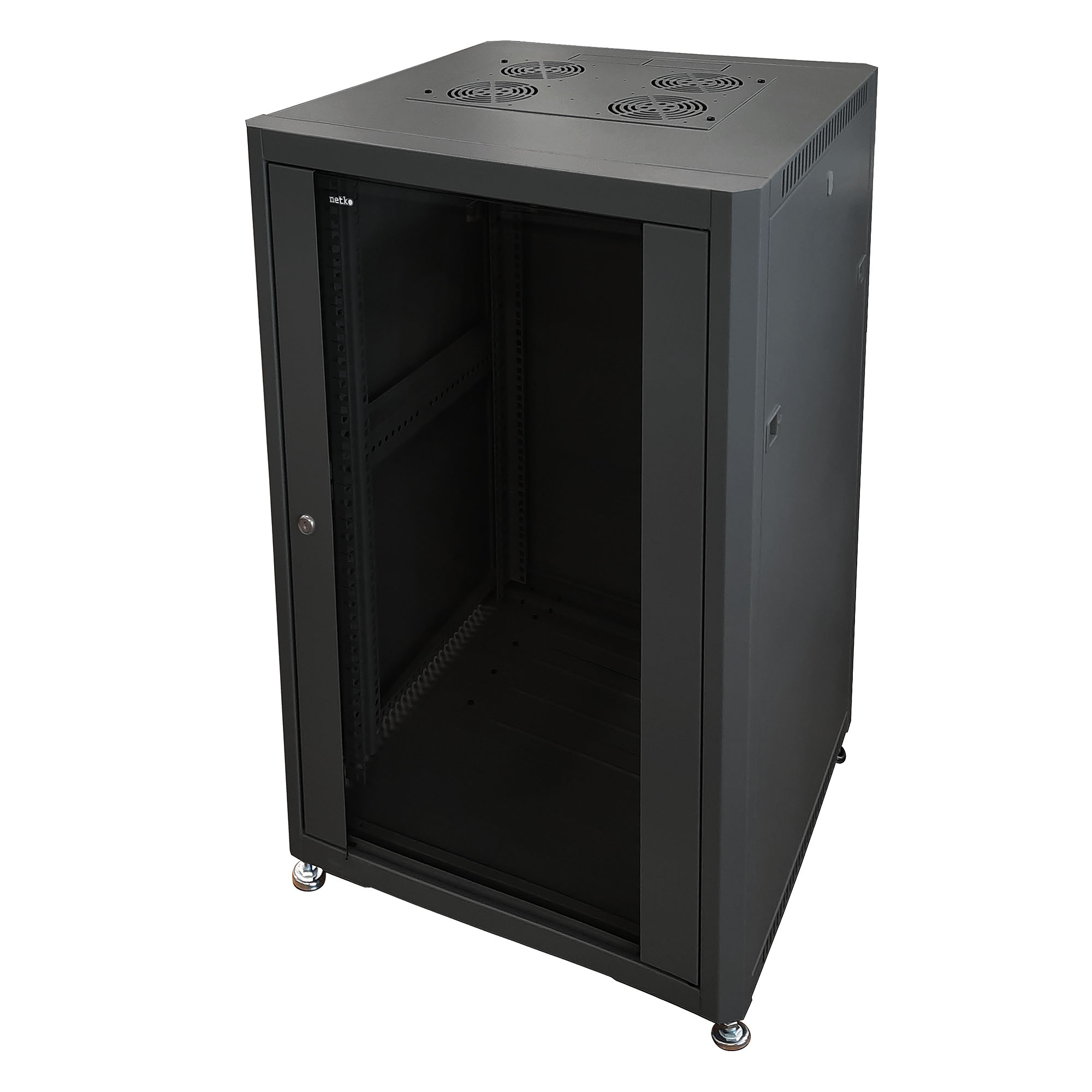 

Шкаф телекоммуникационный напольный 36U 600x800 мм, стекло, черный, Netko Optima (N.OPT.6836GWD.59977.BK)