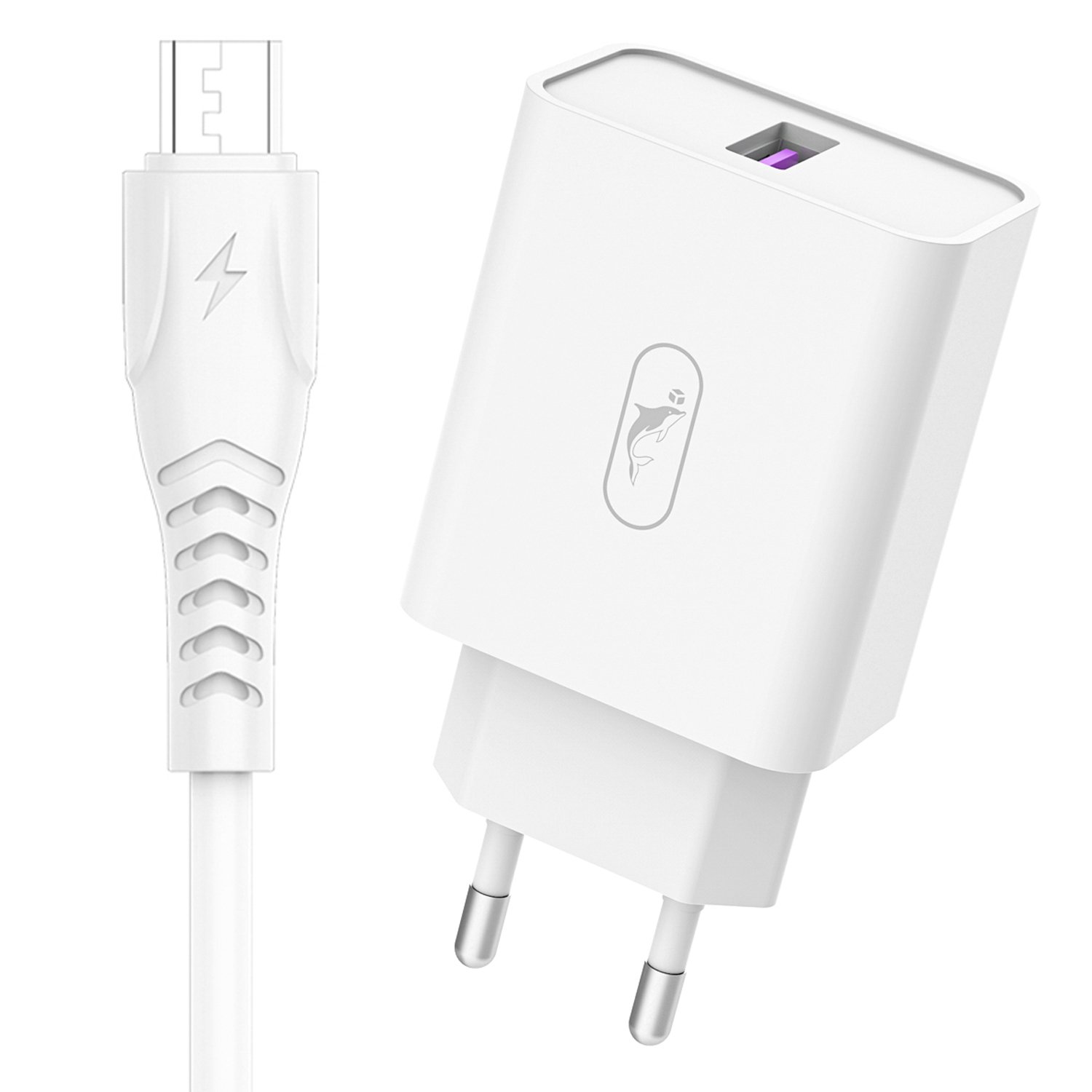 

Сетевое зарядное устройство SKYDOLPHIN SC35V 25 Вт, USB, Quick Charge, 5А, белый (206540), кабель microUSB, SC35V