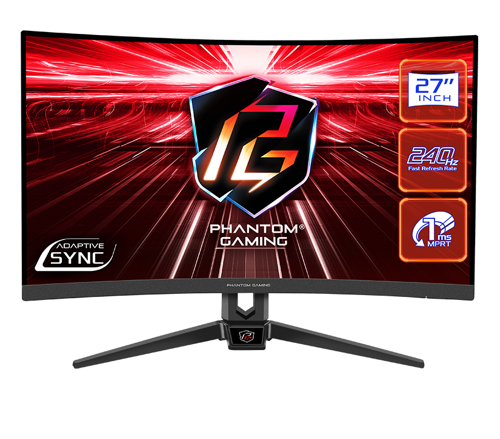 

Монитор 27" ASRock Phantom Gaming VA, изогнутый, 1920x1080 (16:9), 300кд/м2, 240 Гц, 1 мс, 178°/178°, HDMI, DisplayPort, черный (PG27F15RS1A)