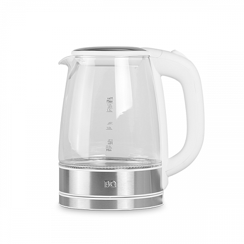 

Чайник электрический BQ KT1834G 1.7л. 2.2 кВт, жаропрочное стекло, белый/серебристый, KT1834G