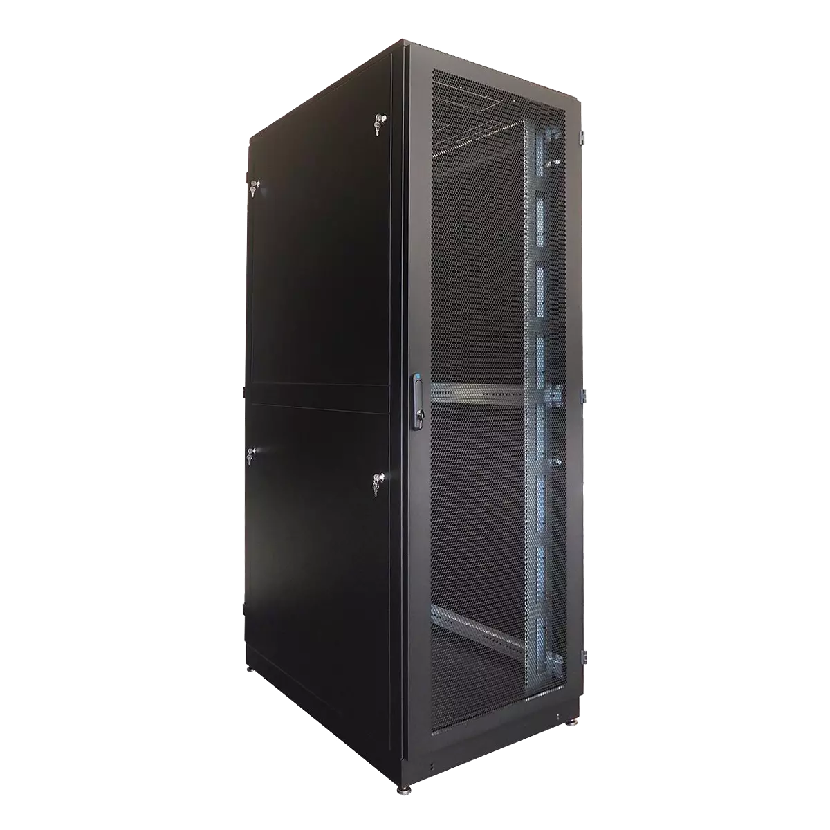 

Шкаф серверный напольный 48U 600x1000 мм, перфорация/металл, черный, ЦМО ШТК-М ШТК-М-48.6.10-44АА-9005 (30144568361), ШТК-М-48.6.10-44АА-9005