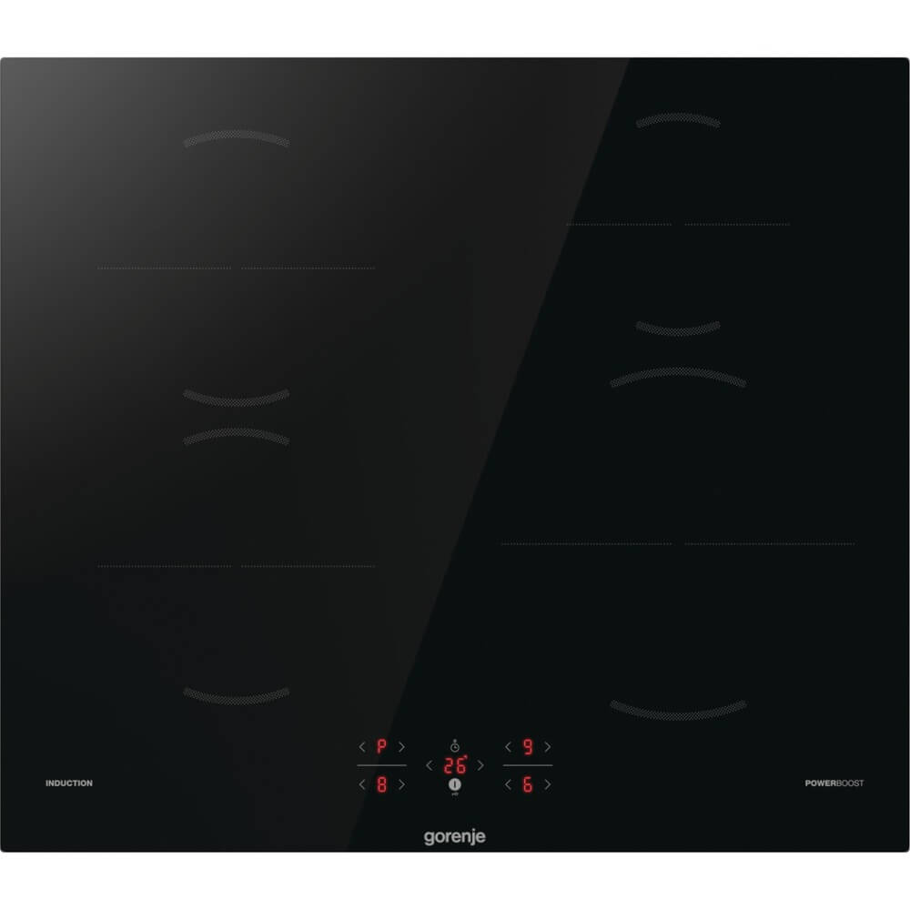 

Индукционная варочная панель GORENJE, 4 конфорки, черный (GI6401BSC), Черная