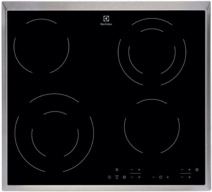 

Электрическая варочная панель ELECTROLUX, 4 конфорки, черный (EHF6342XOK), Черная