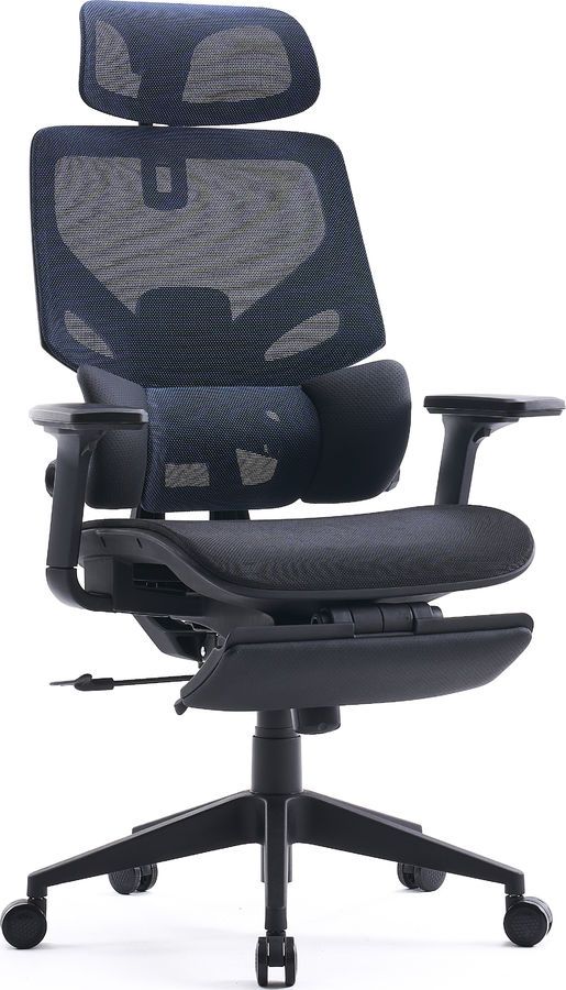 Кресло игровое Cactus CS-CHR-MC01-BLBK, черный/синий (CS-CHR-MC01-BLBK)
