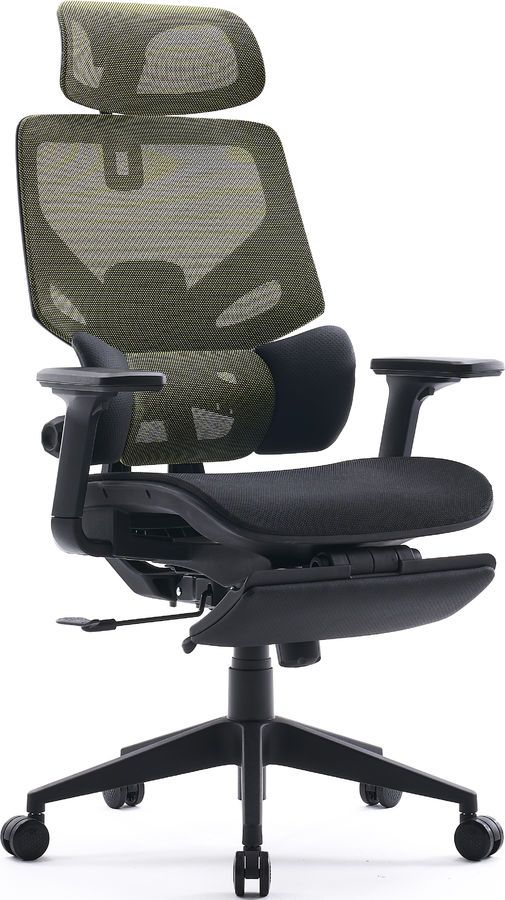Кресло игровое Cactus CS-CHR-MC01-LGNBK, черный/салатовый (CS-CHR-MC01-LGNBK)