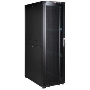 Шкаф серверный напольный 42U 600x1000 мм, перфорация, черный, Lande DYNAmax (LN-SR42U6010-BL-CFAA)