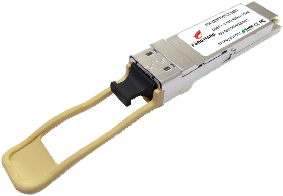 Модуль QSFP+ FangHang FH-QSFP4TCDM01, 100м, MPO/MTP, Tx:850 нм, Rx:850 нм, 40 Гбит/с, MM, MPO-12, DDM б/у, следы монтажа