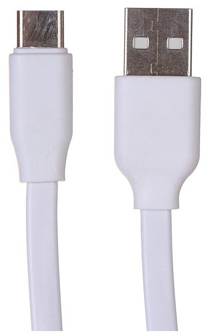 

Кабель USB-USB Type-C, плоский, 2А, 1 м, белый, Red Line (УТ000023599)