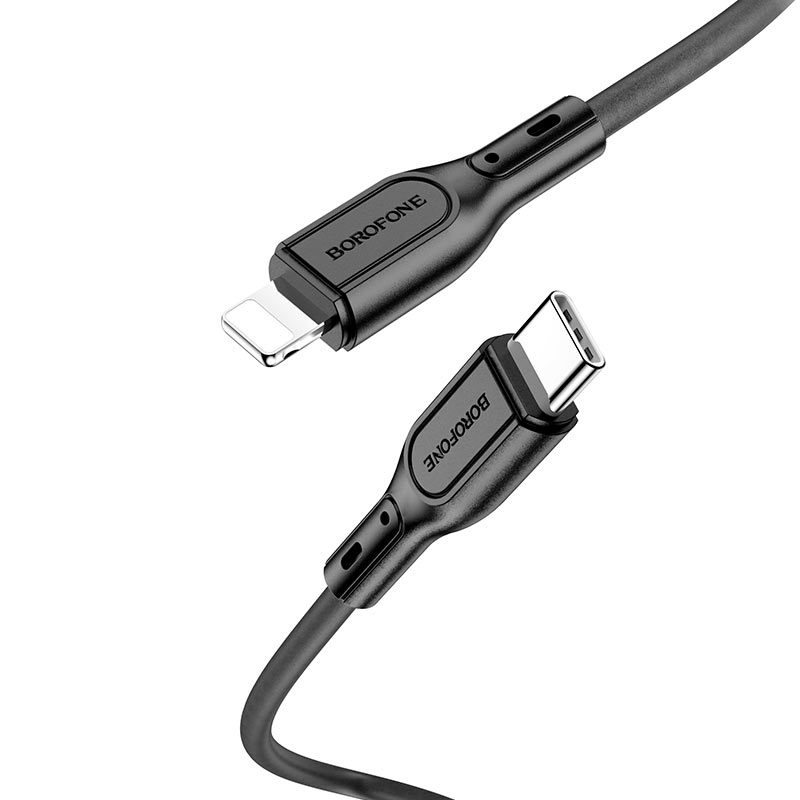 

Кабель USB Type-C-Lightning 8-pin, 2.4А, 1 м, черный, Borofone BX66 Wide way (6974443382389)