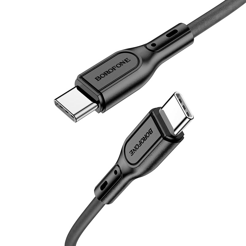 

Кабель USB Type-C-USB Type-C, 3А, 1 м, черный, Borofone BX66 Wide way 60W (6974443382464)