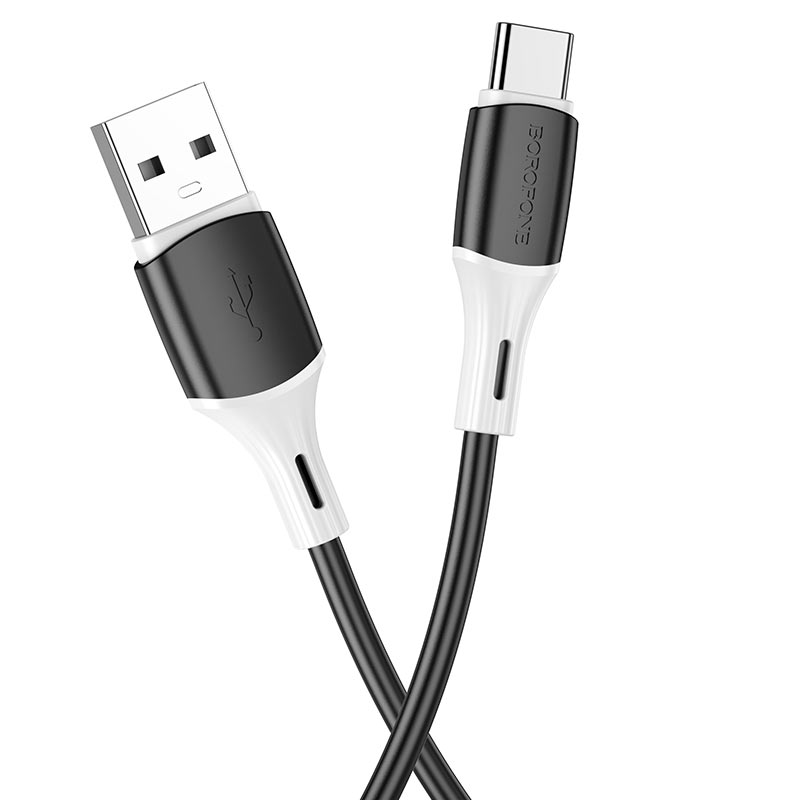 

Кабель USB-USB Type-C, 3А, 1 м, черный, Borofone BX79 (6974443384789), BX79
