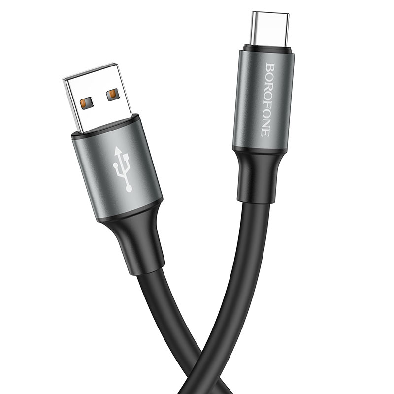 

Кабель USB-USB Type-C, 3А, 1 м, черный, Borofone BX82 (6974443386226), BX82
