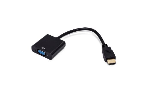 

Переходник (адаптер) HDMI(19M)-VGA(15F), 15 см, черный Fillum (FL-A-HM-VGAF-0.15M)