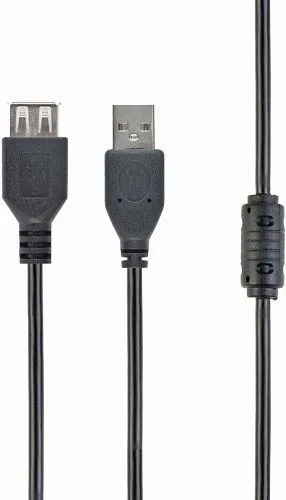 

Кабель-удлинитель USB(Am)-USB(Af), ферритовый фильтр, 1.8 м, черный, Fillum (FL-CPro-U2-AM-AF-F1-1.8M)