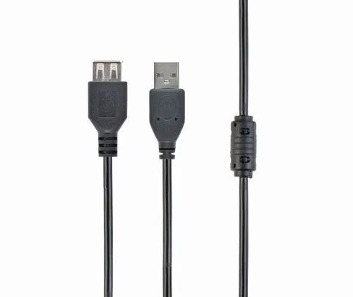 

Кабель-удлинитель USB 2.0(Am)-USB 2.0(Af), ферритовый фильтр, 1 м, черный, Fillum (FL-CPro-U2-AM-AF-F1-1M)