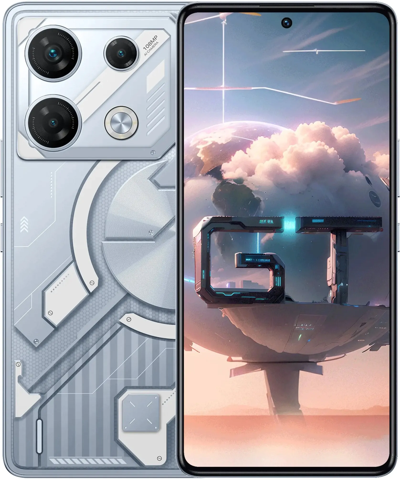 

Смартфон Infinix GT 10 Pro, 6.67" 1080x2400 AMOLED, MediaTek Dimensity 8050, 8Gb RAM, 256Gb, 3G/4G, NFC, Wi-Fi, BT, 3xCam, 2-Sim, 5000 мА⋅ч, USB Type-C, Android 13, серебристый, GT 10 Pro