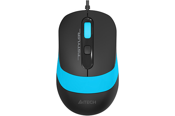

Мышь проводная A4Tech Fstyler FM10S, 1600dpi, оптическая светодиодная, USB, черный/голубой (FM10S USB BLUE), Fstyler FM10S