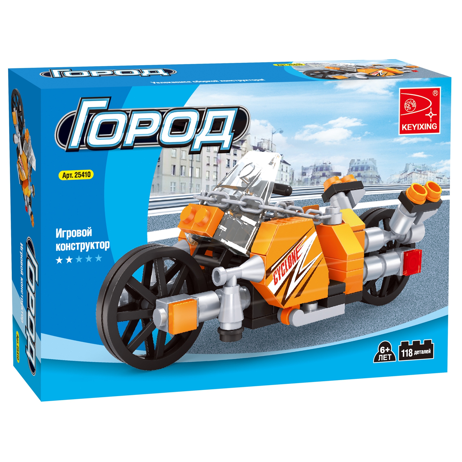 

Конструктор KEYIXING "Город: Спортбайк", деталей: 118 (K-25410), "Город: Спортбайк"