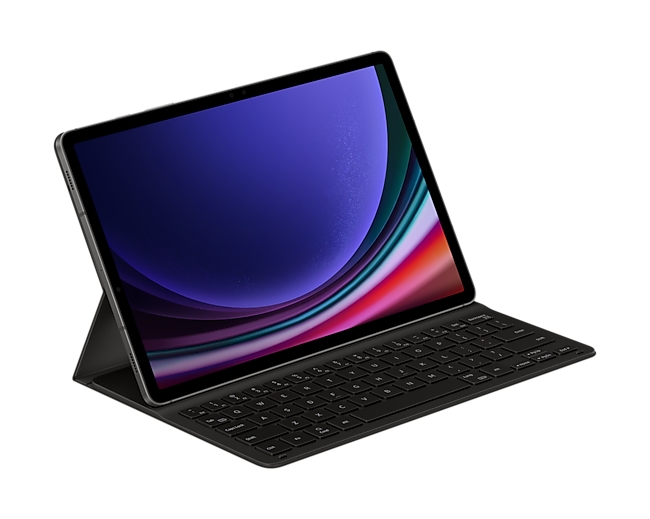 Чехол-клавиатура Samsung Book Cover Keyboard Slim для планшета Samsung Galaxy Tab S9, поликарбонат, черный (EF-DX710BBRGRU)