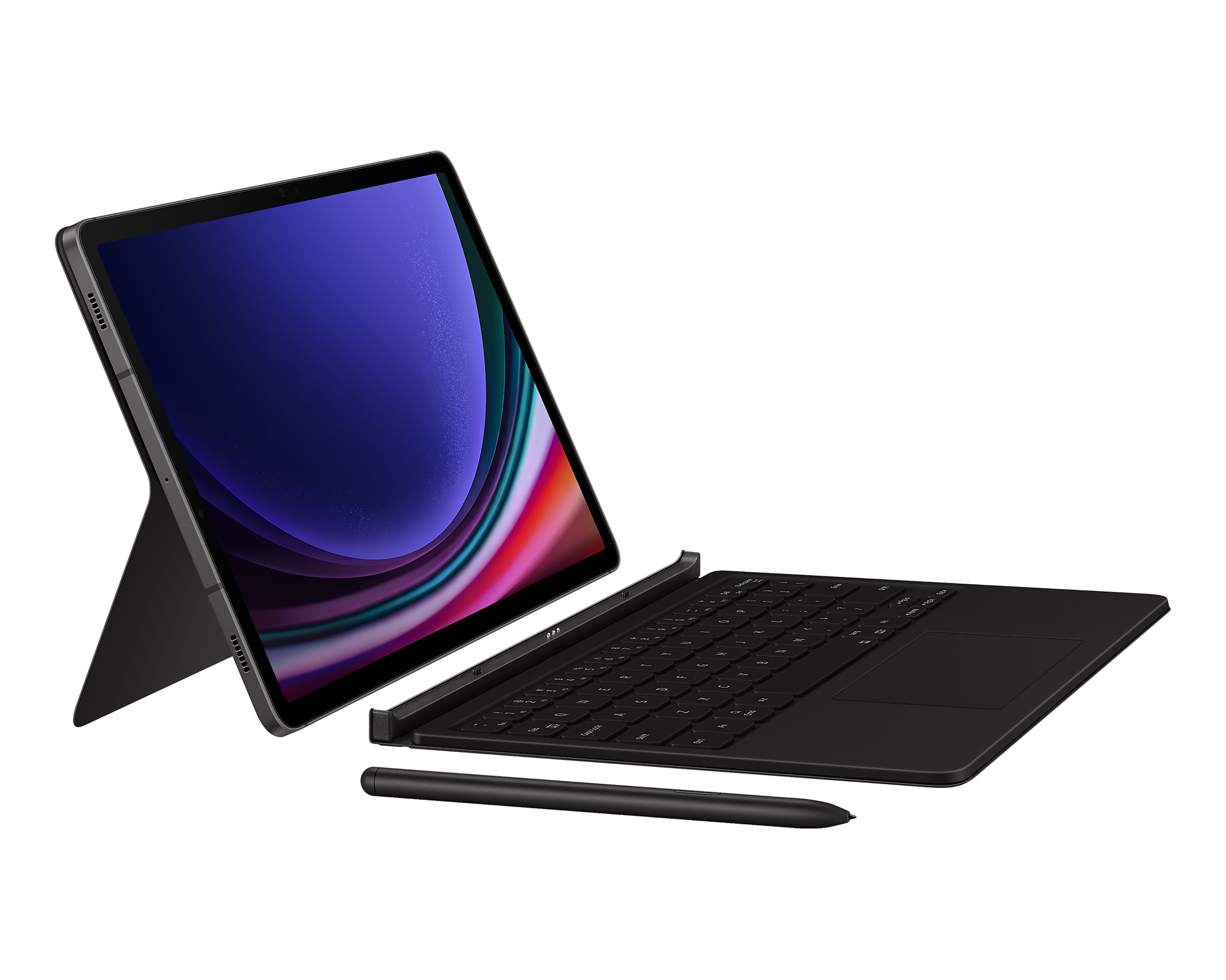

Чехол-клавиатура Samsung Book Cover Keyboard для планшета Samsung Galaxy Tab S9 , полиуретан, черный (EF-DX715BBRGRU)
