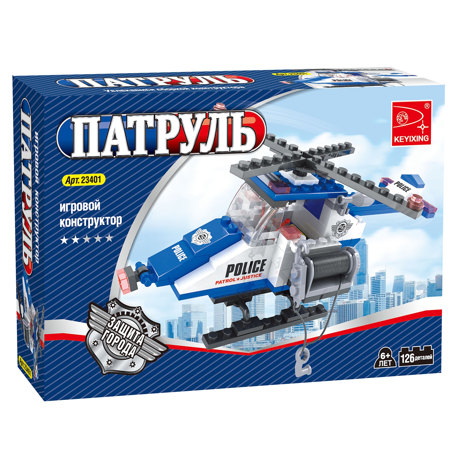 

Конструктор KEYIXING "Патруль: Спасательный вертолёт", деталей: 126 (K-23401), "Патруль: Спасательный вертолёт"