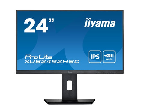 

Монитор 23.8" Iiyama ProLite XUB2492HSC-B5 IPS, 1920x1080 (16:9), 250кд/м2, 4 мс, 178°/178°, HDMI, DisplayPort, USB Type-C, USB-Hub, черный (XUB2492HSC-B5), XUB2492HSC-B5