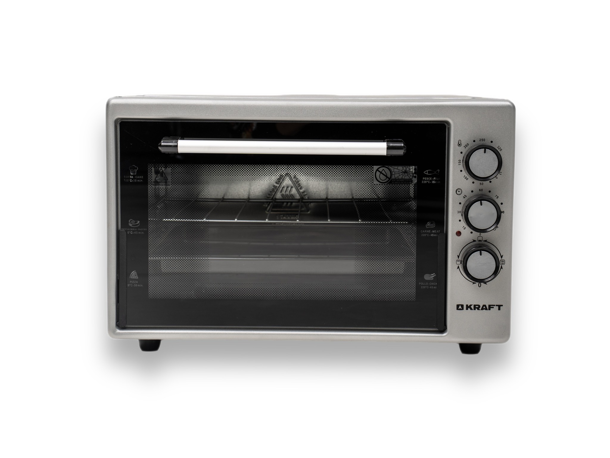 

Мини-печь KRAFT KF-MO 3800 1.5 кВт, серый (KF-MO 3800 GR), KF-MO 3800