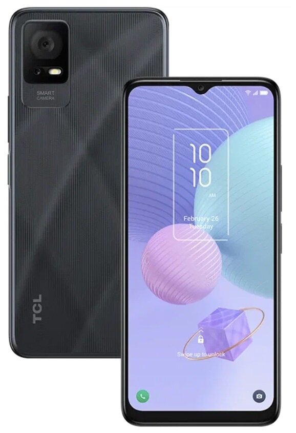 

Смартфон TCL 405, 6.6" 720x1600 IPS, MediaTek Helio G25, 2Gb RAM, 32Gb, 3G/4G, NFC, Wi-Fi, BT, 2xCam, 2-Sim, 5000 мА⋅ч, USB Type-C, Android 12 Go, темно-серый (TCL-T506D1-3ALCRU1), 405
