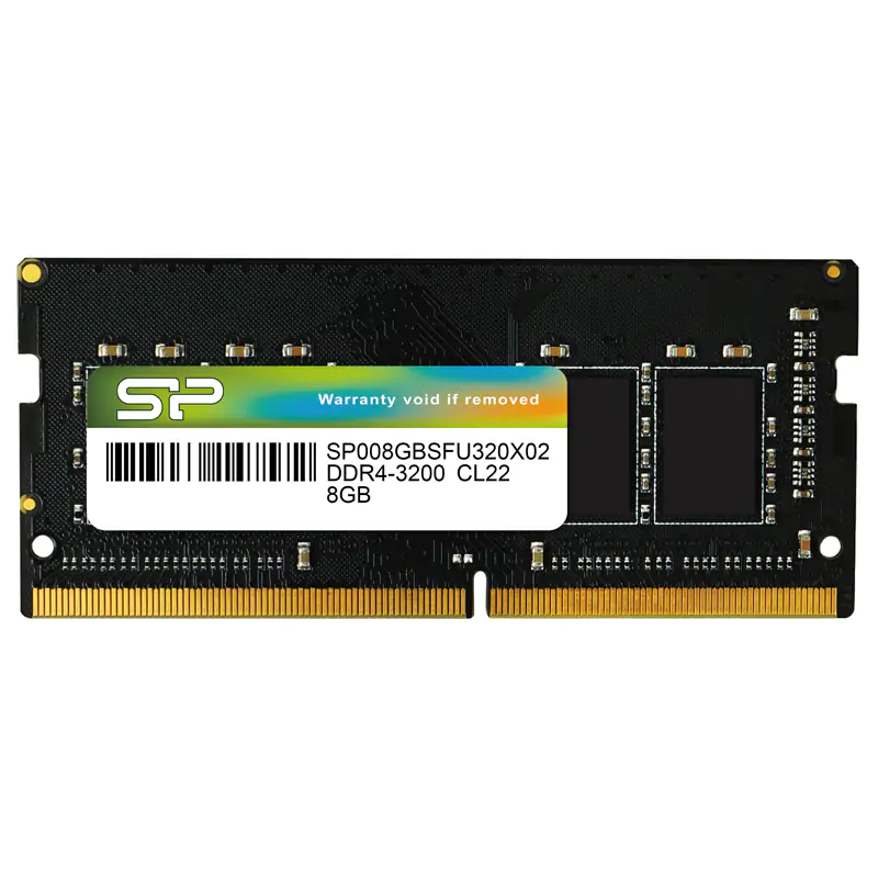 

Память DDR4 SODIMM 8Gb, 3200MHz, CL22, 1.2V, Silicon Power (SP008GBSFU320X02) Retail, SP008GBSFU320X02