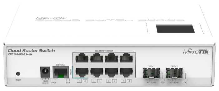 Маршрутизатор Mikrotik CRS210-8G-2S+IN