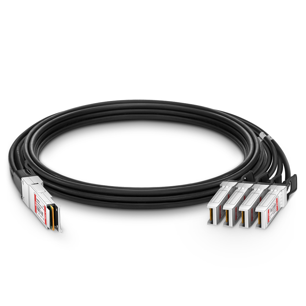 Кабель DAC FS, QSFP28-4xSFP28, 100 Гбит/с, 1.5 м, черный (Q-4S28PC015)