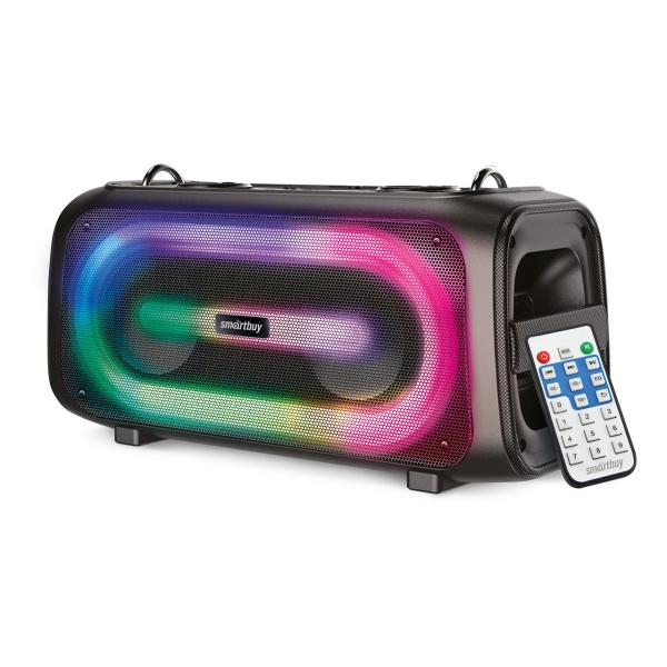 

Портативная акустика SmartBuy Agility, 28 Вт, FM, AUX, USB, Bluetooth, подсветка, черный (SBS-5530), Agility
