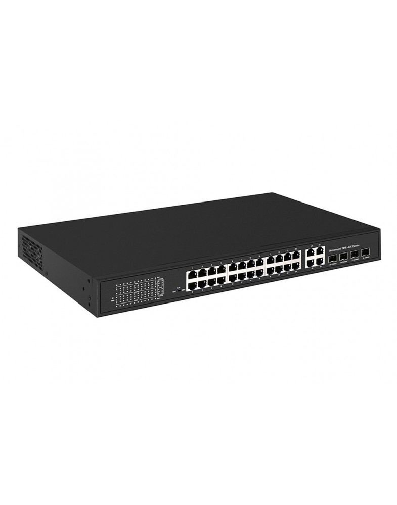 

Коммутатор NST NS-SW-24F4G-P, кол-во портов: 24x100 Мбит/с, кол-во SFP/uplink: combo RJ-45/SFP 4x1 Гбит/с, установка в стойку, PoE: 24x30 Вт (макс. 385 Вт) (NS-SW-24F4G-P), NS-SW-24F4G-P