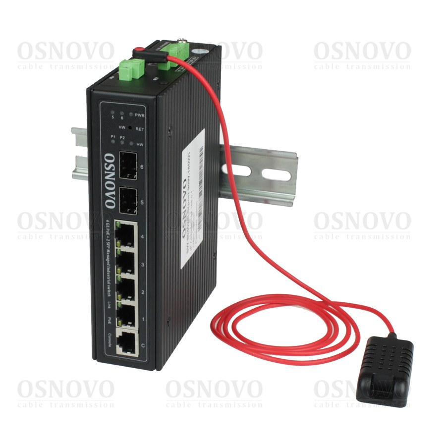 Коммутатор OSNOVO SW-80402/ILS, управляемый, кол-во портов: 4x1 Гбит/с, кол-во SFP/uplink: SFP 2x1 Гбит/с, на DIN-рейку, PoE:4x90 Вт (макс. 180 Вт) (SW-80402/ILS) SW-80402/ILS SW-80402/ILS - фото 1