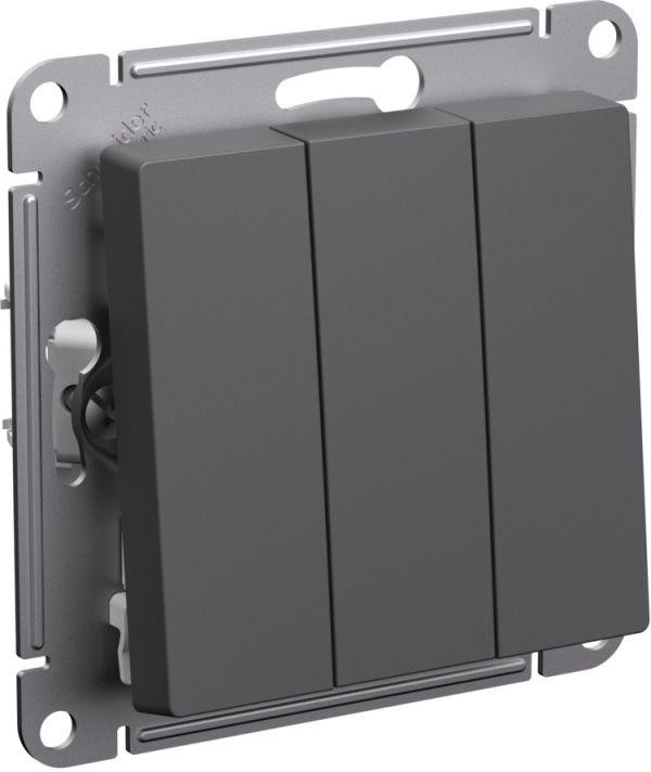

Выключатель Schneider Electric AtlasDesign, 3кл., скрытый монтаж, в сборе, базальт (ATN001431)