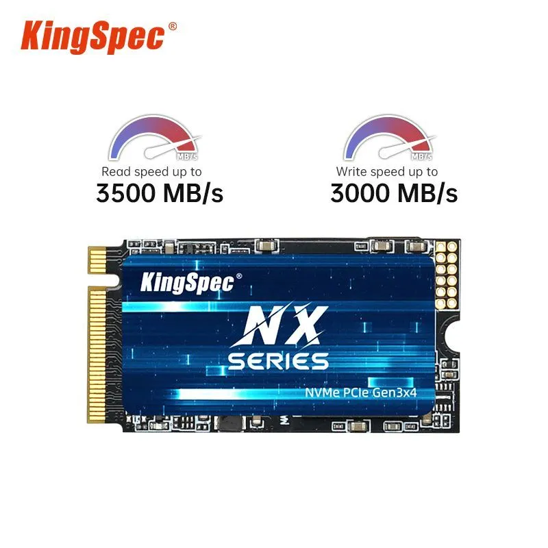 Твердотельный накопитель (SSD) KingSpec 128Gb NX Series, 2242, PCI-E 3.0 x4, NVMe (NXM-128 2242) Retail - фото 1