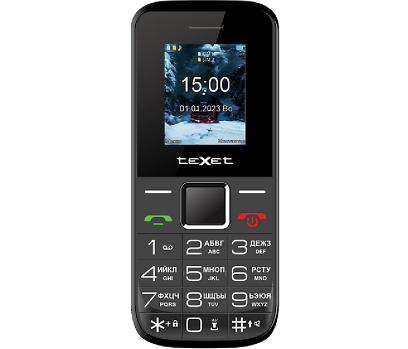 

Мобильный телефон teXet TM-206, 1.77" 160x128 TN, 2-Sim, 2500 мА·ч, micro-USB, черный (TM-206), TM-206