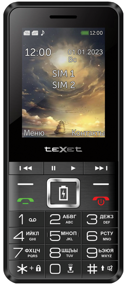 

Мобильный телефон teXet TM-D215, 2.4" 320x240 TN, 2-Sim, 4000 мА·ч, USB-A, черный/красный (TM-D215), TM-D215